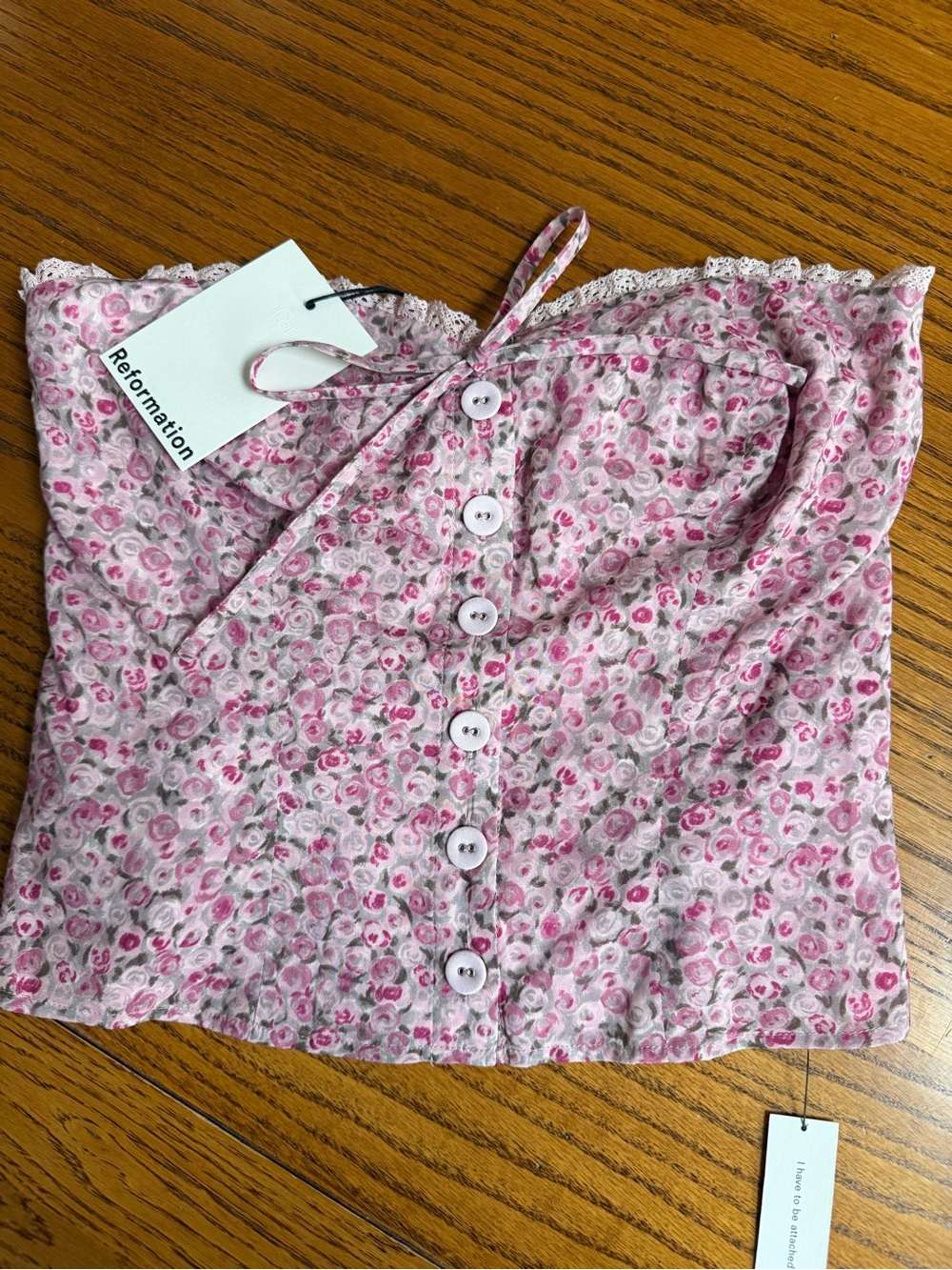 NWT Reformation Dalia Top in Rosin Floral Corset Tank Blouse size 2
